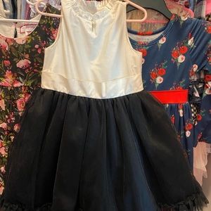 Janie and Jack black and cream tulle dress- size 4